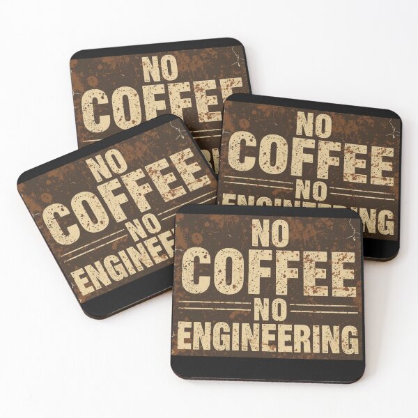 Item preview, No coffee No engineering- coffee loverful design- Caffeine engineers  designed and sold by Happyhoo1.