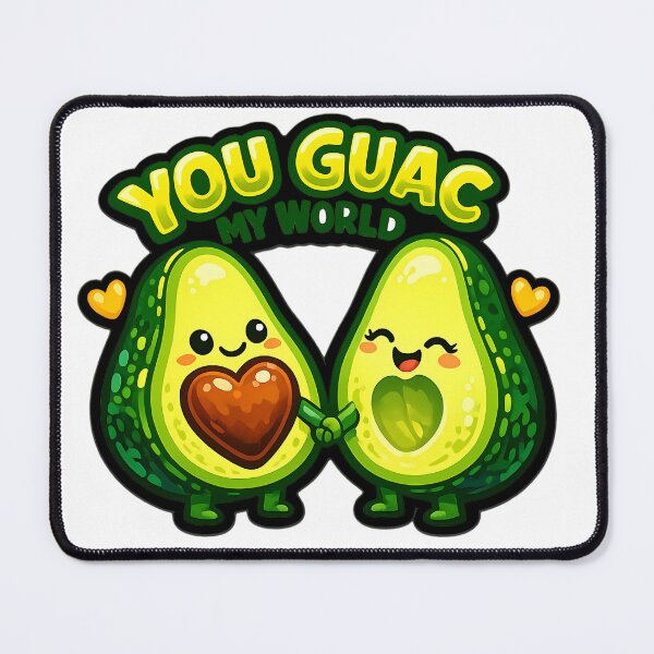 Item preview, You Guac My World Funny Avocado Pun Valentines Day Vegan Sticker Shirt designed and sold by GiftsForge.