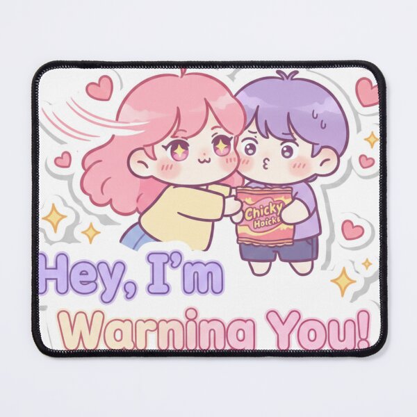Item preview, Funny Anime Couple Snack Warning Sticker designed and sold by Bloopix-Studio.