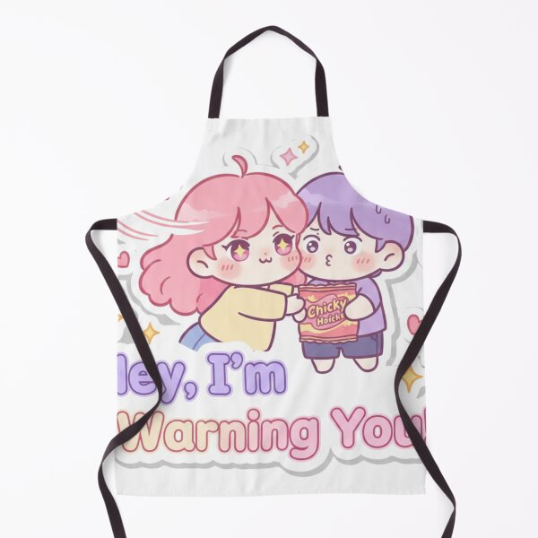 Item preview, Funny Anime Couple Snack Warning Sticker designed and sold by Bloopix-Studio.