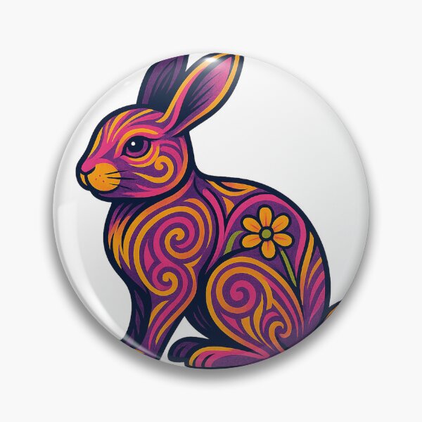 Item preview, Psychedelic Swirl Bunny designed and sold by chromatalove.