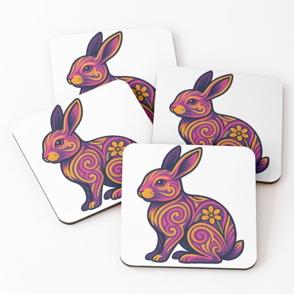 Item preview, Psychedelic Swirl Bunny designed and sold by chromatalove.