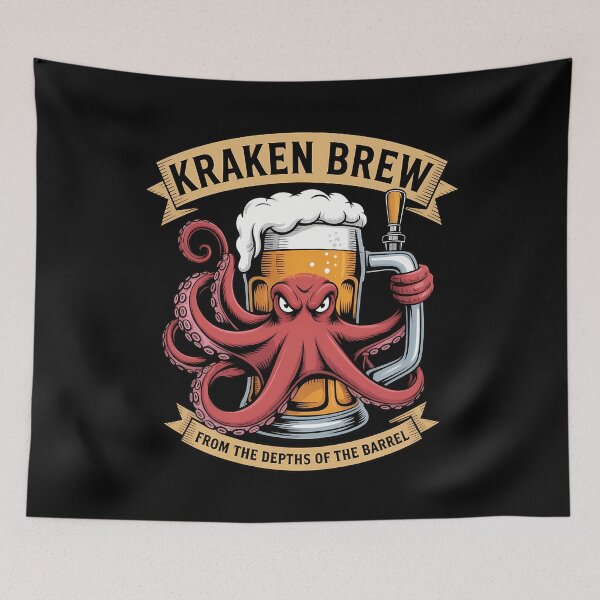 Item preview, Funny Kraken Brew Beer Octopus Tavern designed and sold by lilensgavadur.