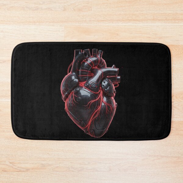 Item preview, Anatomical Mechanical Heart Obsidian Metal Cyberpunk Biomechanical Sci-Fi Art designed and sold by FUIRY .