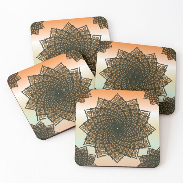 Item preview, Sacred Mandala Spiral – Earthy Brown Grounded Design designed and sold by OIL Pattern Design .