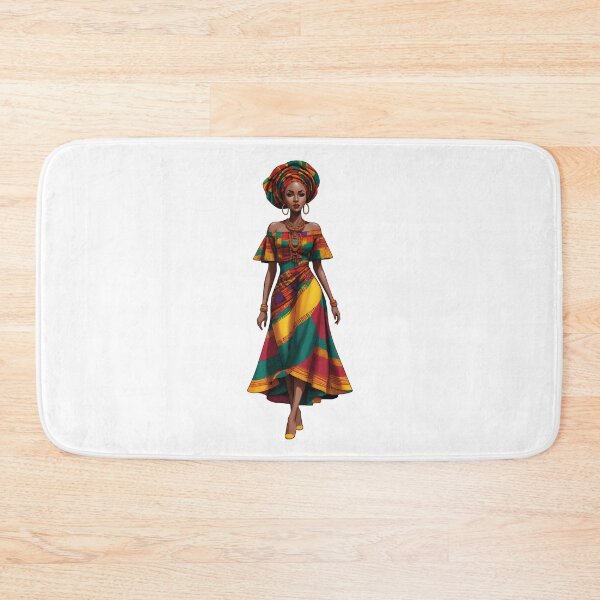 Item preview, Stylish African Lady in Colorful Ankara Gown designed and sold by MammothArt.