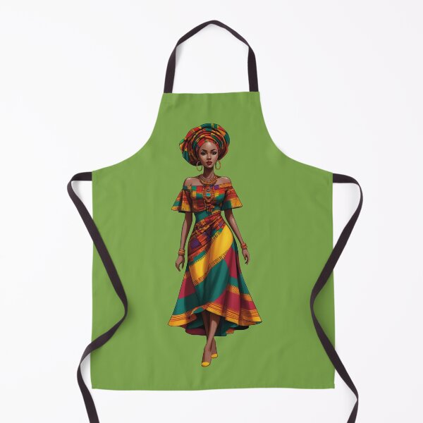 Item preview, Stylish African Lady in Colorful Ankara Gown designed and sold by MammothArt.
