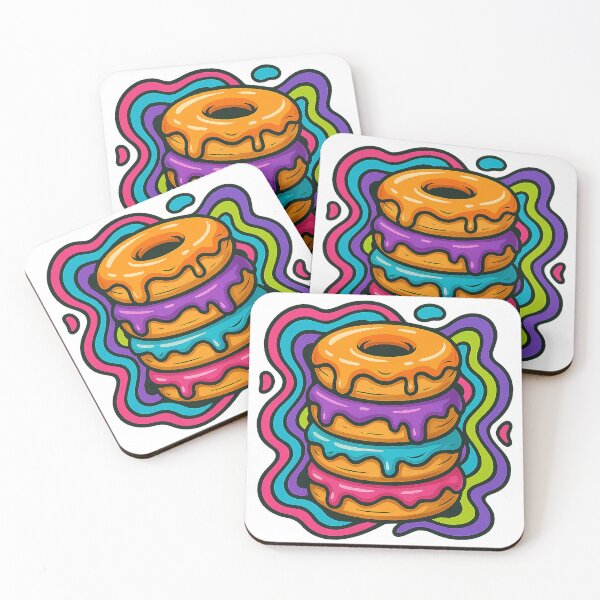 Item preview, Stacked Neon Donuts Drip designed and sold by chromatalove.
