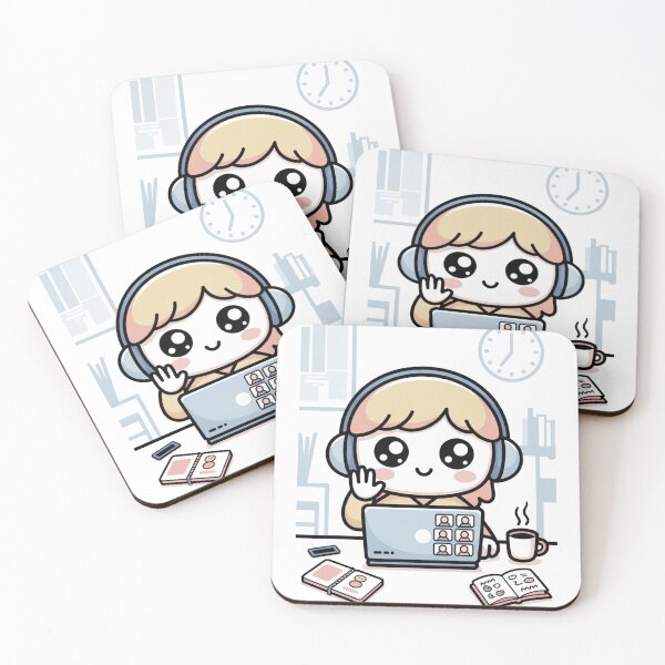 Item preview, Kawaii Office Worker in Endless Meetings designed and sold by McVrax.