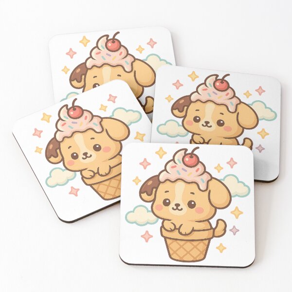 Item preview, Kawaii Ice Cream Puppy designed and sold by chromatalove.