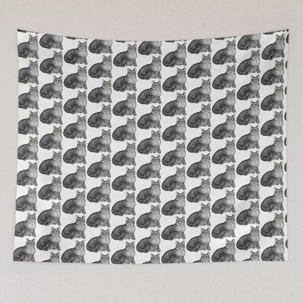 Item preview, Cat - Domestic Shorthair - Silver Tabby designed and sold by Jennifer Stolzer.