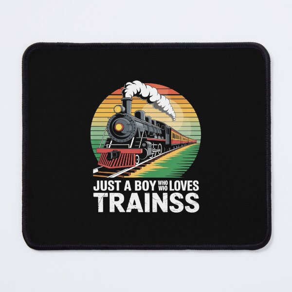 Item preview, Just A Boy Who Loves Trains Locomotive Men Kids Youth designed and sold by MarkLeedsArt.