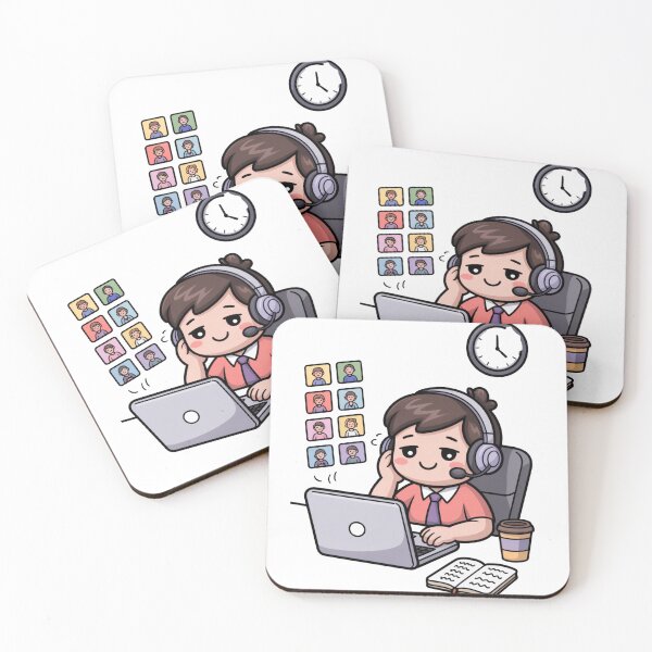 Item preview,  Kawaii Office Worker in Endless Meetings designed and sold by McVrax.