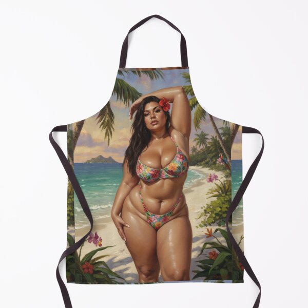 Item preview, Latin and healthy single lady in a beach designed and sold by Chubby Chase.
