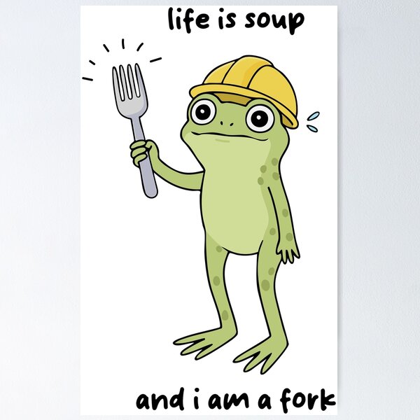 Item preview, Life Is Soup Frog designed and sold by MadeByMMS.