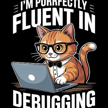 Artwork thumbnail, Programmer Debugging - Software Engineer Coder Coding Cat by MarryIsMonth