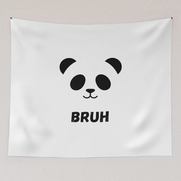 Item preview, Minimalist Panda "Bruh" Face - Aesthetic Black and White Illustration designed and sold by Wear Sculpt.