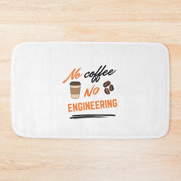 Item preview, No coffee No engineering - coffee loverful design- Caffeine engineers  designed and sold by Happyhoo1.