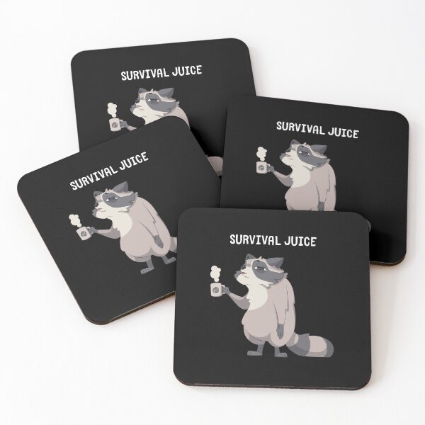 Item preview, Survival Juice - Funny Tired Raccoon Coffee Lover Art designed and sold by birleşik zevkler.