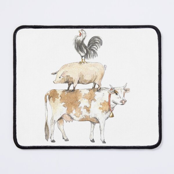 Item preview, cow pig chicken designed and sold by captcarol.