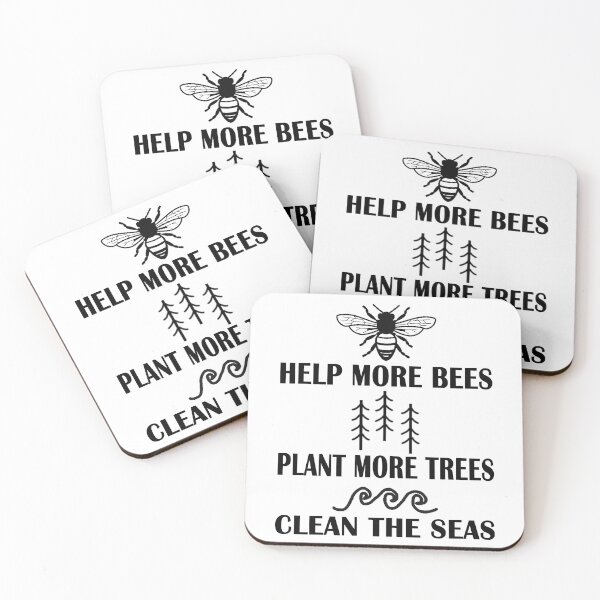 Item preview, Help More Bees Plant More Trees Clean The Seas designed and sold by karmastore.