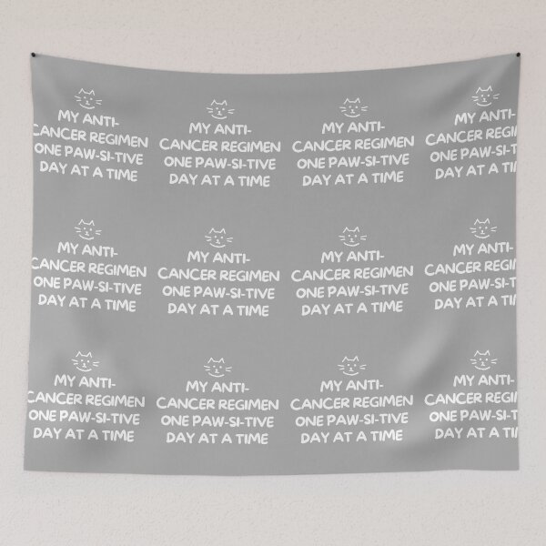 Item preview, my anti-cancer regimen-one paw-sitive day at a time-cancer awareness qoute designed and sold by medoutfits.