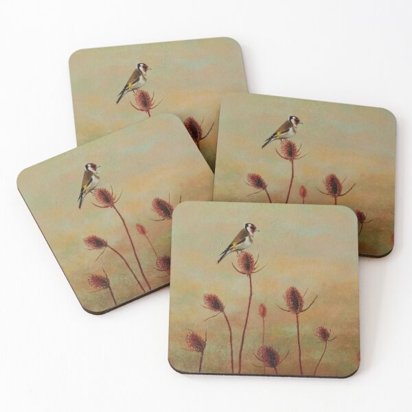 Item preview, Goldfinch on a teasel wall art designed and sold by Austellus.