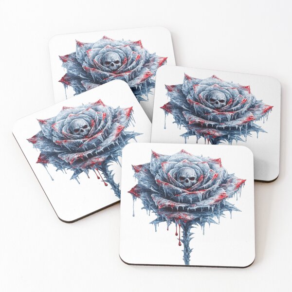 Item preview, Ice Blood Rose – Frozen Rose with Skull and Red Petals designed and sold by BoldLineDesign.