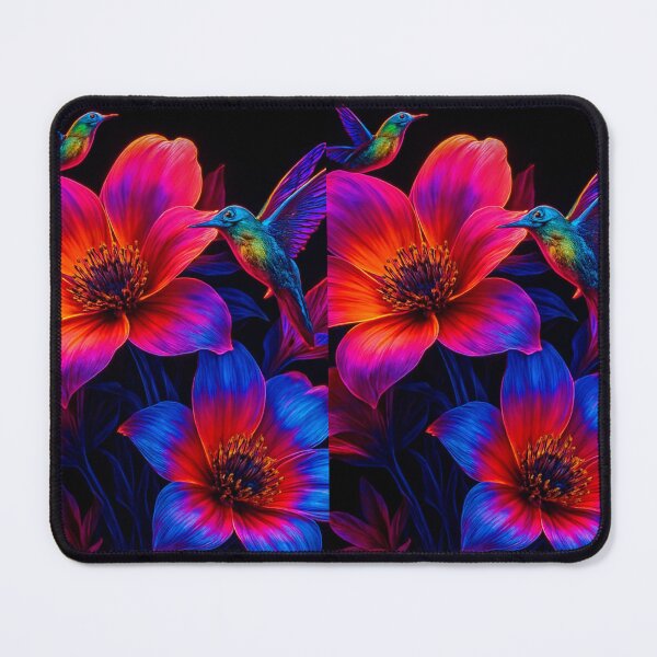 Item preview, Beautiful colorful hummingbirds among the flowers designed and sold by Knock on my door.