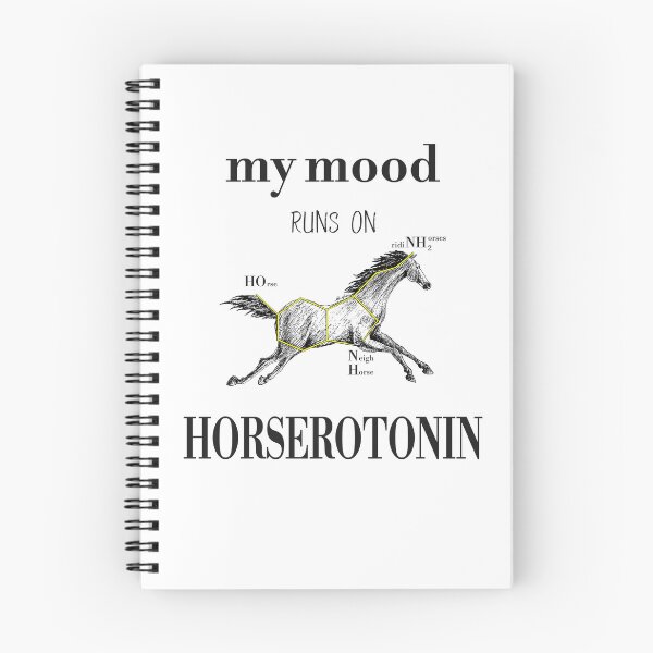 Item preview, Horserotonin Funny Equestrian & Science Pun designed and sold by ArtbyMih.