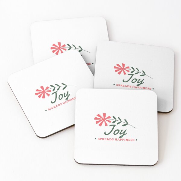 Item preview, Joy Spreads Happiness — Minimalist Floral Typography and Positive Quote Art designed and sold by Colorful-Garden.