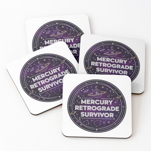 Item preview, Mercury Retrograde Survivor Sticker - Astrology Humor Zodiac Gift Spiritual Funny Planet designed and sold by RealVibeVault.