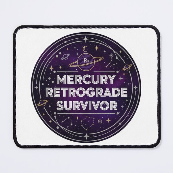 Item preview, Mercury Retrograde Survivor Sticker - Astrology Humor Zodiac Gift Spiritual Funny Planet designed and sold by RealVibeVault.