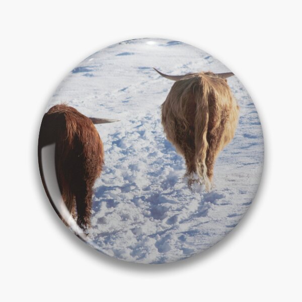 Item preview, Highlander cows walking in the snow designed and sold by Vanja Rosenthal.