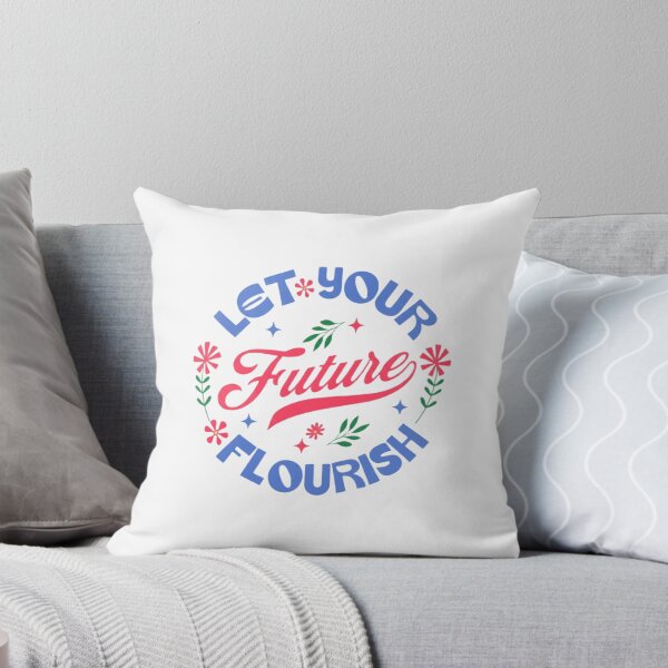 Item preview, Let Your Future Flourish — Inspirational Floral Typography Quote | Retro Aesthetic Graphic designed and sold by Colorful-Garden.