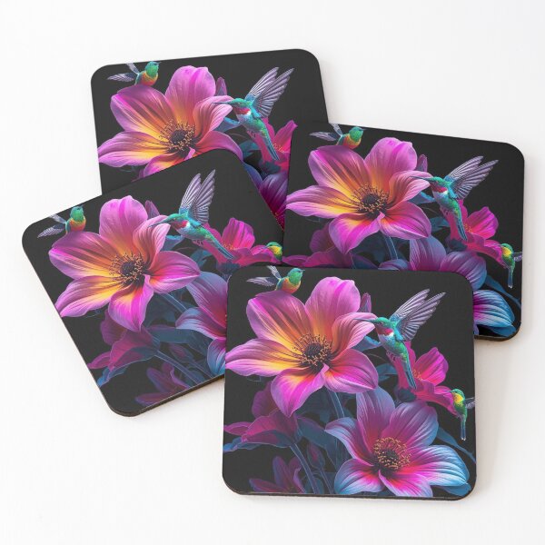 Item preview, Beautiful, colorful hummingbirds among flowers designed and sold by Knock on my door.