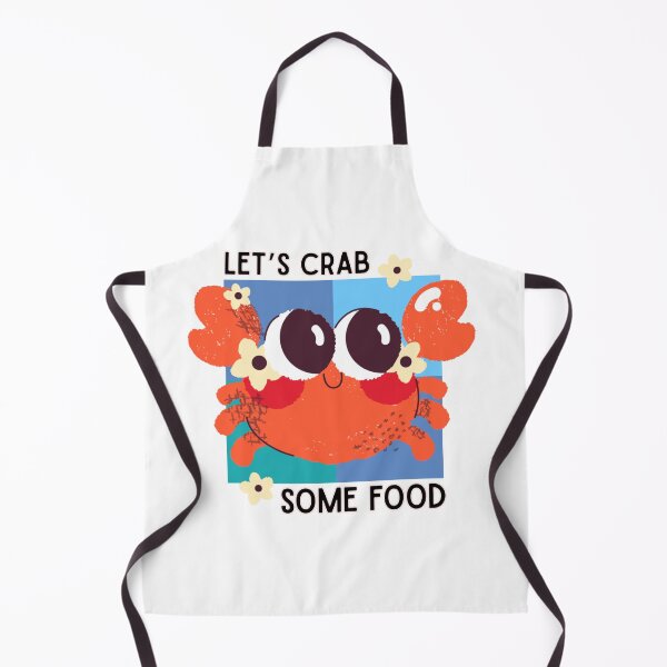Item preview, Let’s Crab Some Food Cute Crab Illustration  designed and sold by ChathuStrokes.