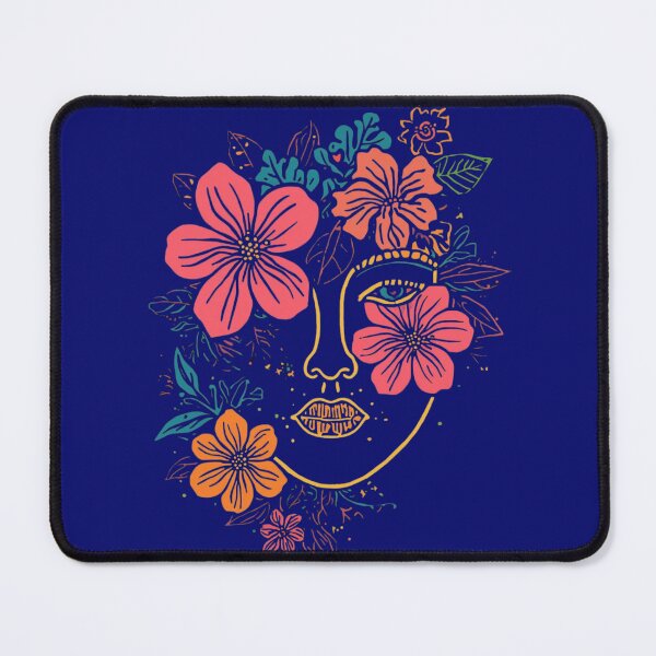 Item preview, Floral Face Line Art - Boho Botanical Woman Illustration. designed and sold by LunaPrintCo.