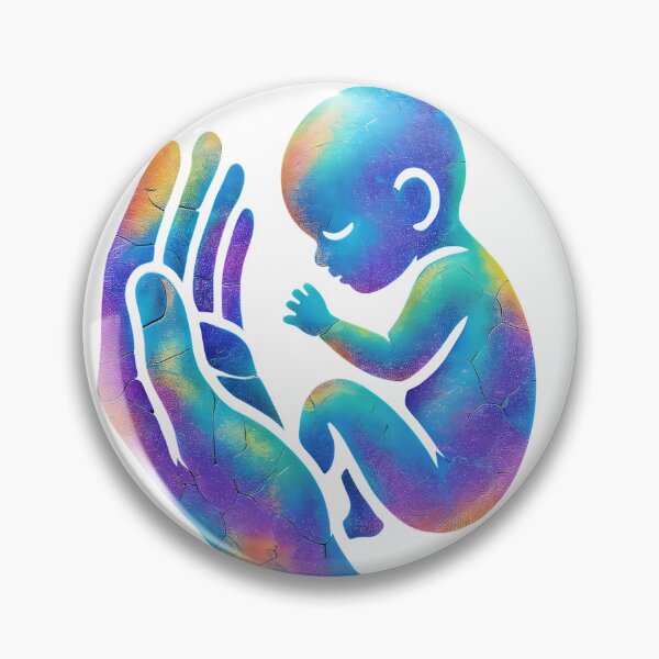 Item preview, Vibrant illustration of a fetus in a protective hand designed and sold by Creative88Art.