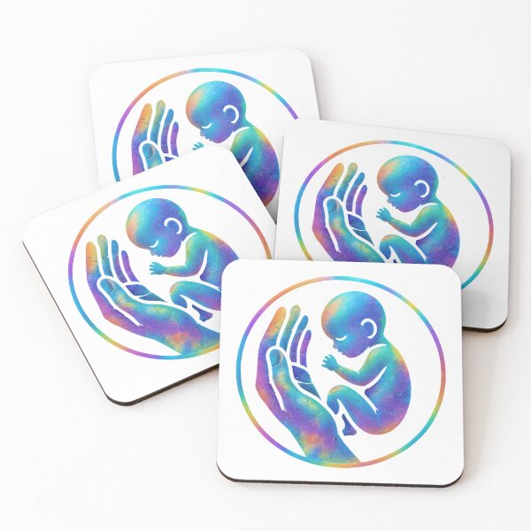 Item preview, Vibrant illustration of a fetus in a protective hand designed and sold by Creative88Art.