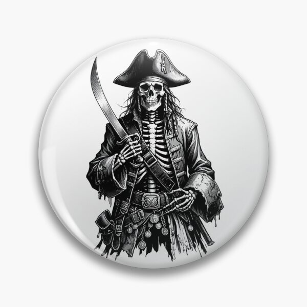 Item preview, Pirate Skeleton Captain designed and sold by Retrics Studio.