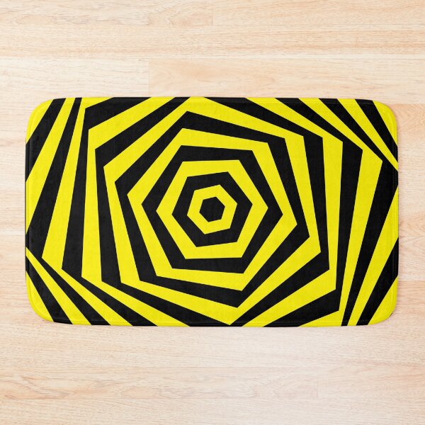Item preview, Yellow and Black Op Art Swirl – Hypnotic Optical Illusion Design designed and sold by simpledarkwavewisdom.