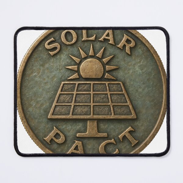 Item preview, Solar Pact logo with sun and solar panel designed and sold by Creative88Art.