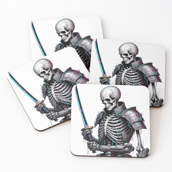 Item preview, Cyber Samurai Skeleton designed and sold by Retrics Studio.