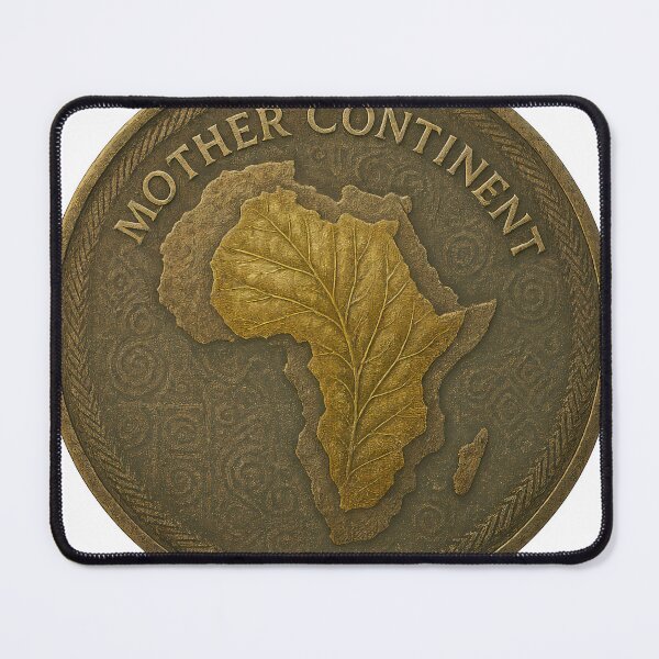 Item preview, Gold coin with Africa map and Mother Continent text designed and sold by Creative88Art.