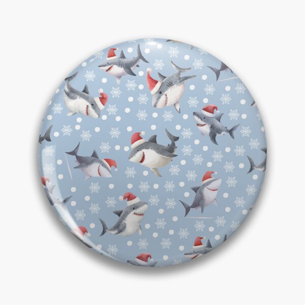 Item preview, Christmas Sharks & Snowflakes on Light Blue  designed and sold by KSimpson838.