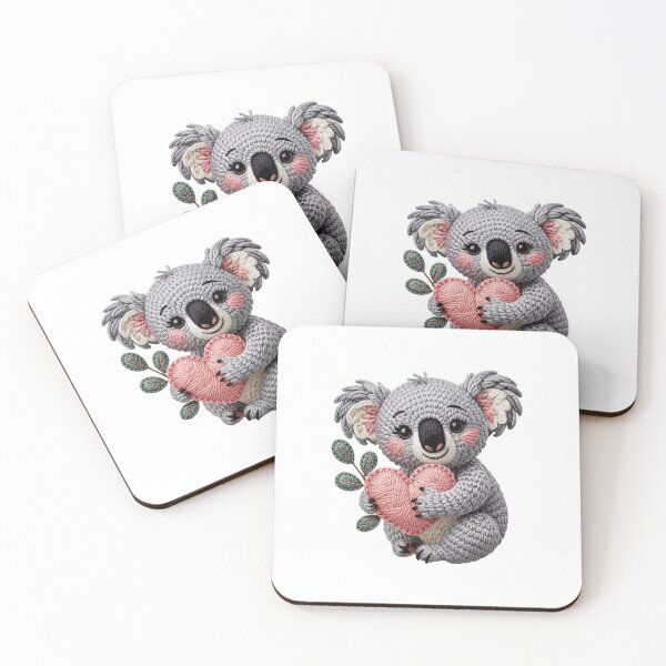 Item preview, Crochet Koala Holding Heart designed and sold by jkrphoto.