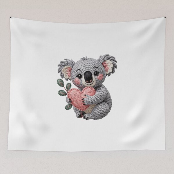 Item preview, Crochet Koala Holding Heart designed and sold by jkrphoto.