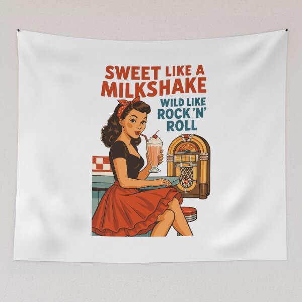 Item preview, Sweet Milkshake & Rock n Roll: 50s Pin-Up Retro designed and sold by Pineapple-Tree.