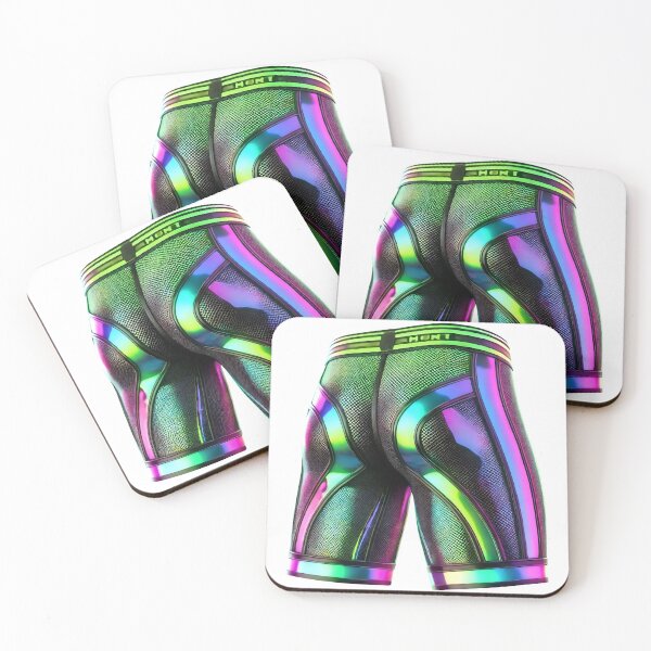 Item preview, Vibrant athletic shorts with holographic sheen on black background designed and sold by Creative88Art.